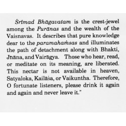 The Glories of Srimad Bhagavatam