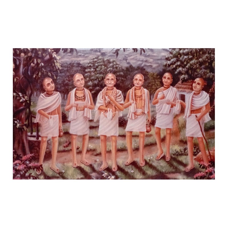 Die sechs Goswamis (Foto-Postkarte)