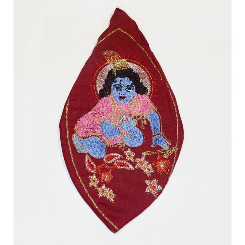 Gopal Bead Mala Bag Dunkelrot