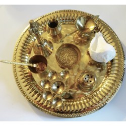 Arati Puja Set - (Messing) klein