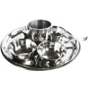 Arati Puja Thali Set Offering plate Edelstahl