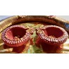 Diya Clay klein rotbraun Diwali Puja