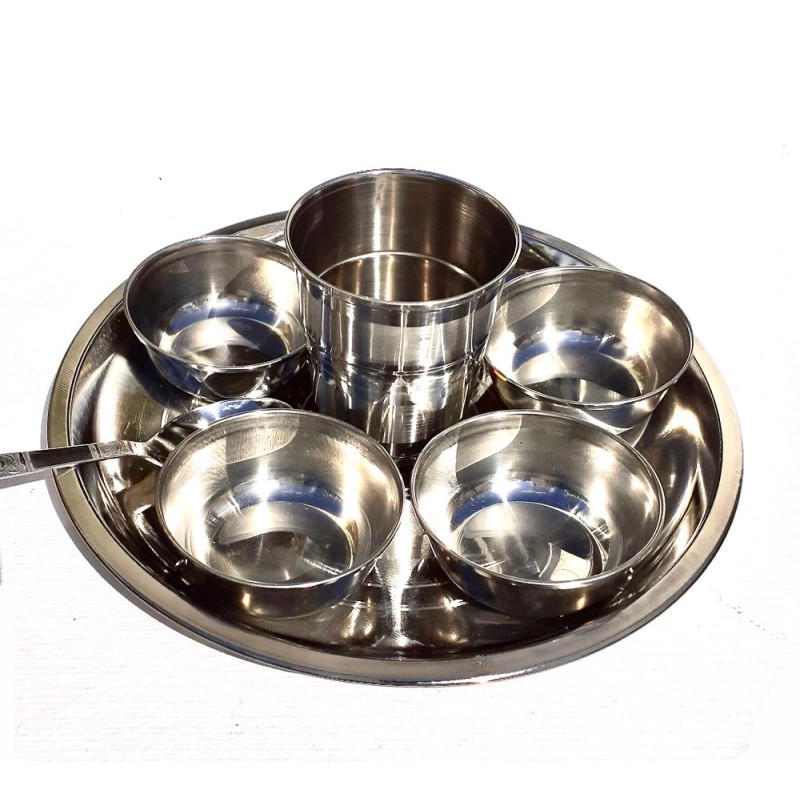 Arati Puja Thali Set Offering plate Edelstahl