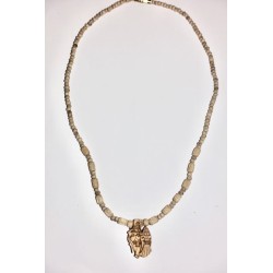 1fach Radha Nam mit Radha Krishna Anhänger locket fine Tulsi (44-45cm)