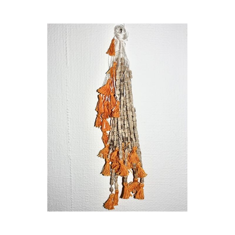 Zähl - Beads schmal Tulsi Counter beads ca.15cm mit Quaste Tussel