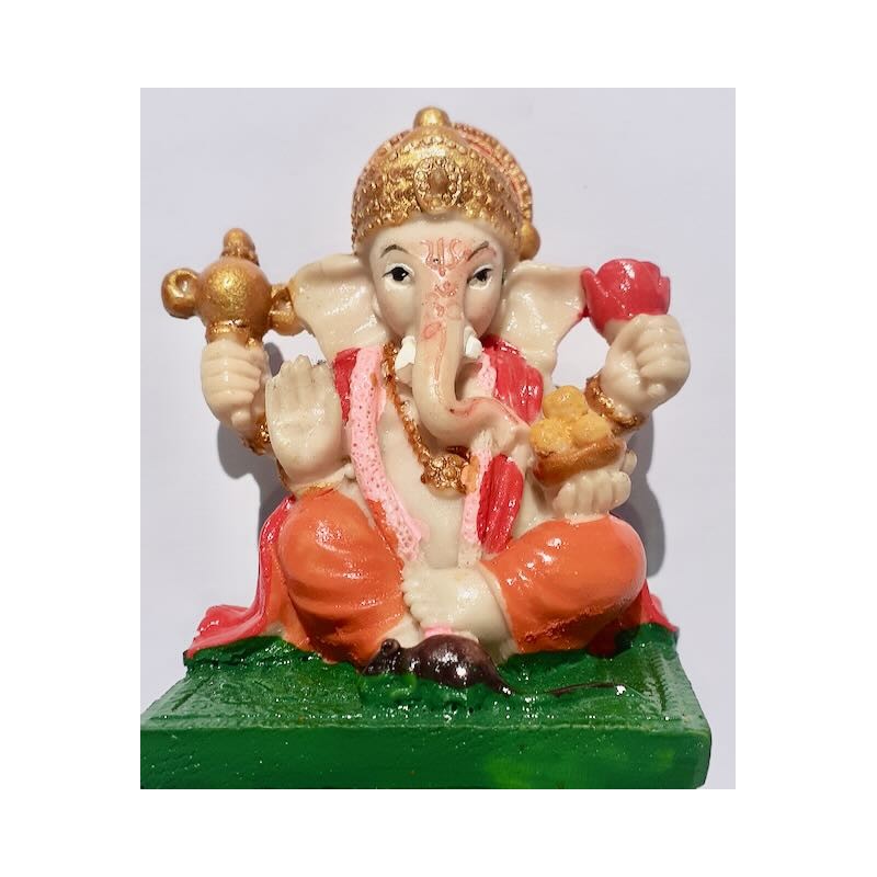 Ganesh mit Ratte Mini Ganesh Ganpati aus Marmorit