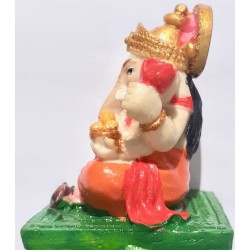 Ganesh mit Ratte Mini Ganesh Ganpati aus Marmorit