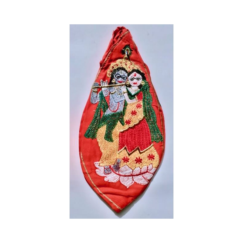 Bead Bag Radha Krishna Rot Gebetsbeutel Japa Mala Bag Beadbag