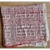 Chadar Indisches Jute Tuch mit Maha Mantra Harinam Vintage