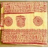 Chadar Indisches Baumwoll Tuch orange mit Maha Mantra Harinam Vintage