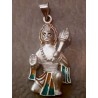 Hanuman bunt Anhänger aus Silber Pendant in Silver Chandi Lord Bajrang Bali Hanuman Ji