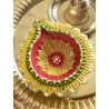 Diya Clay Gelb Bunt klein Deko Gheelampe aus Ton Special handmade Diwali Puja