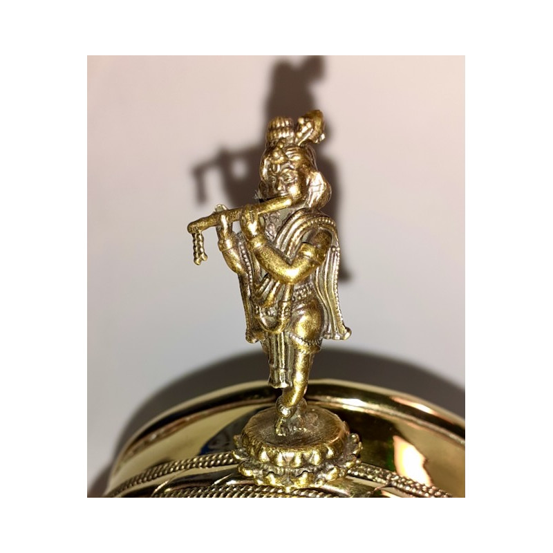 Krishna Deity Brass Figure (ca. 4 cm)